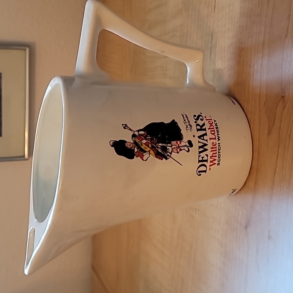 Dewar's "White Label" Scotch Whiskey water pitcher